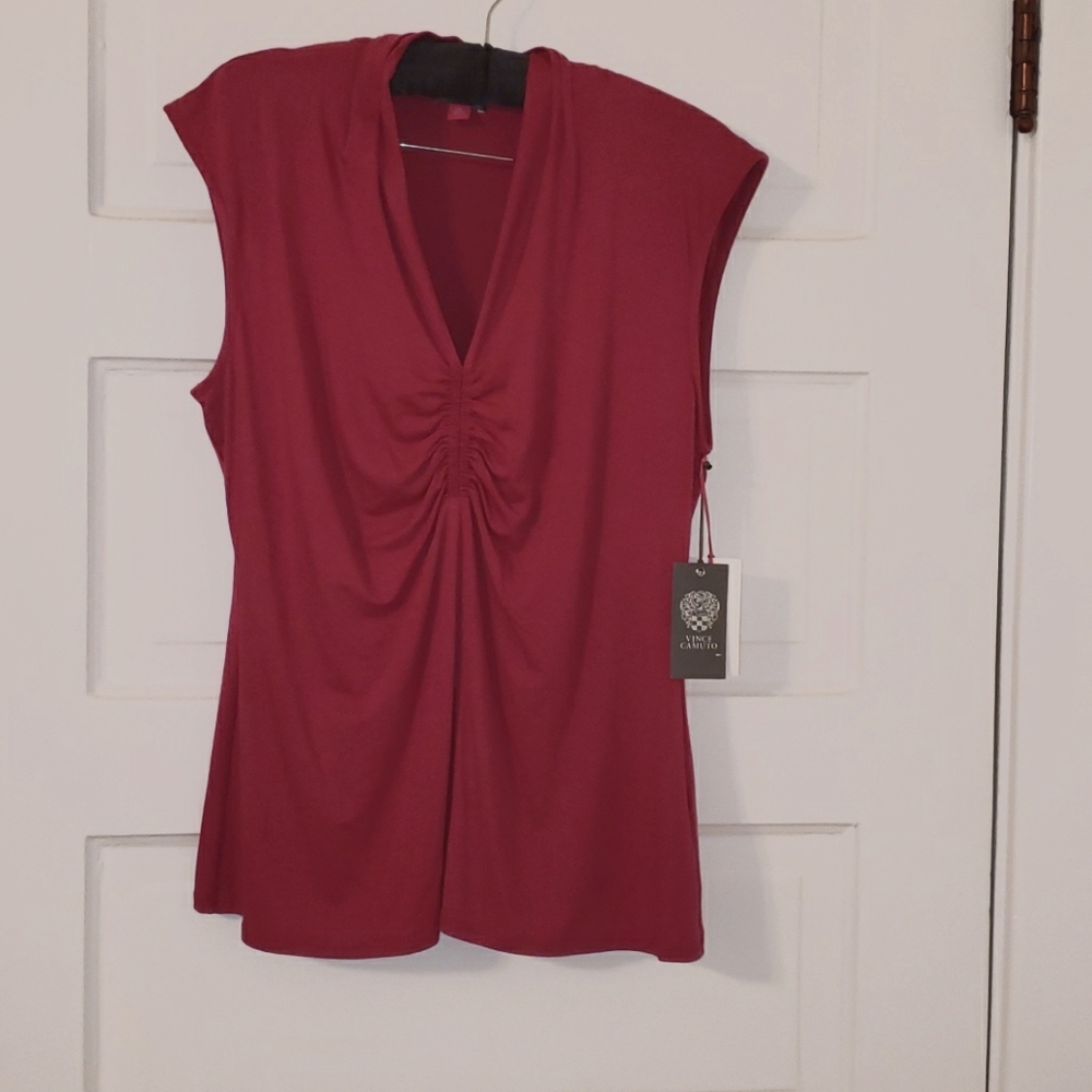 NWT Vince Camuto CL raspberry sleeveless top